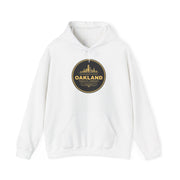 Oakland Skyline Hoodie — Vintage Gold City Badge Sweatshirt