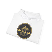 Oakland Skyline Hoodie — Vintage Gold City Badge Sweatshirt